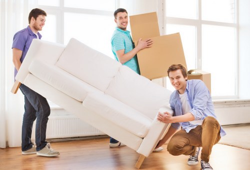 Donation-ready furniture set aside for charity partnership reuse