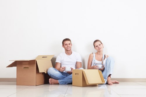 Commercial moving team planning office relocation in Morden Park