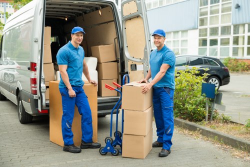 Local packing team working in a Morden Park residential property